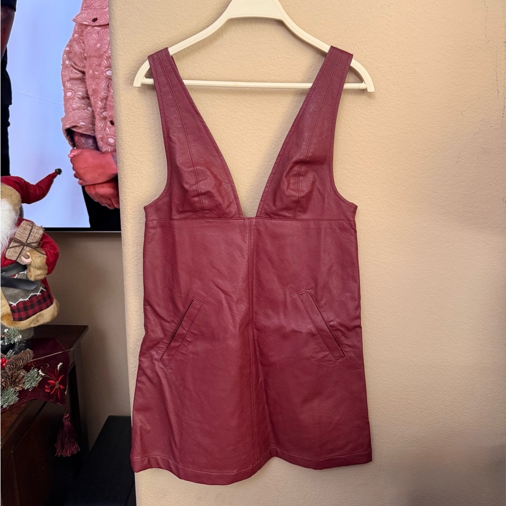 Urban Outfitters Limelight Faux Leather Mini Dress